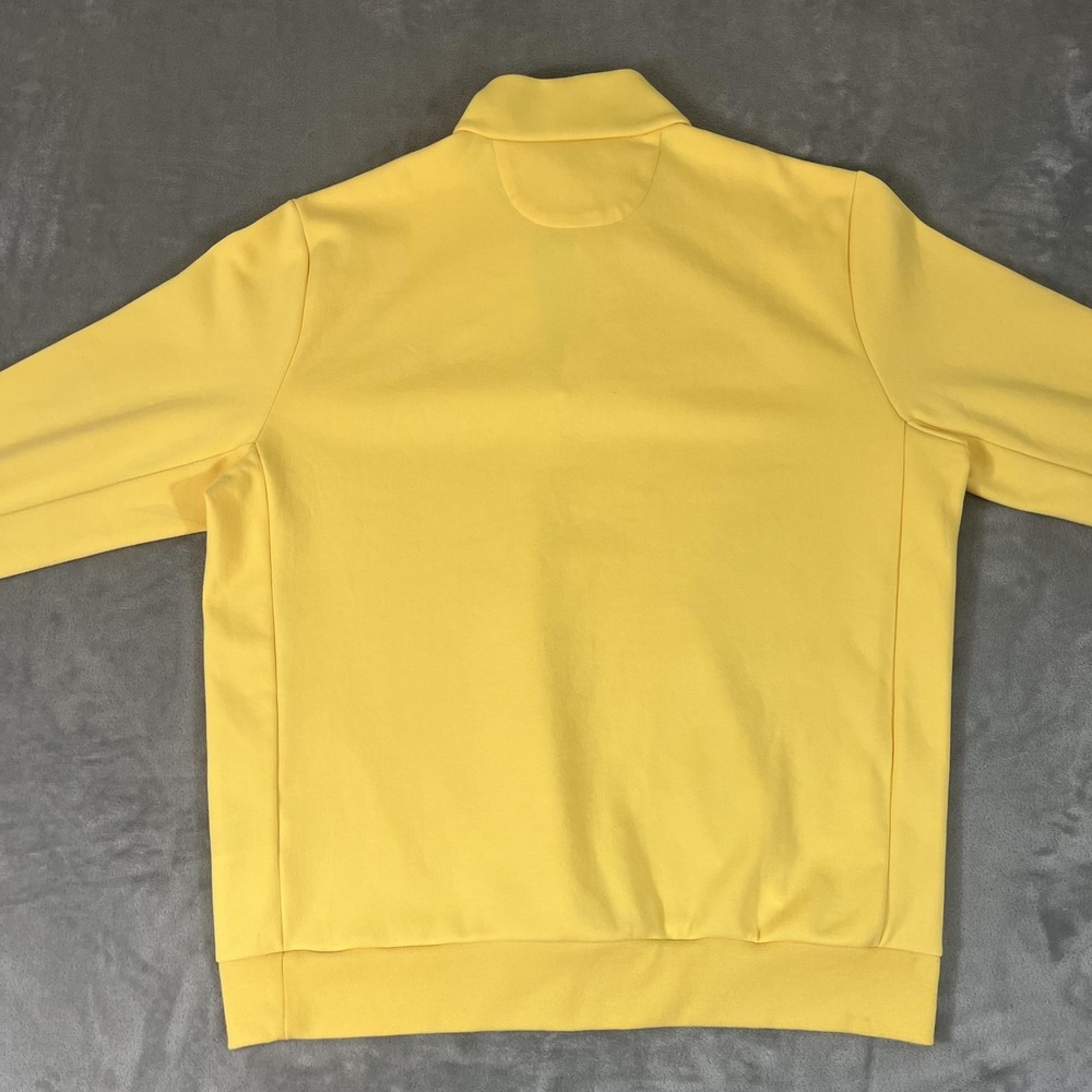 Polo Ralph Lauren Sweatshirt Mens XL Yellow Snap Mock Neck Pullover Pony Logo - Picture 8 of 8